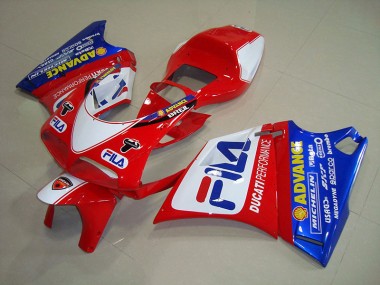 1993-2005 Rouge Bleu Fila Ducati 748 Carénage Moto