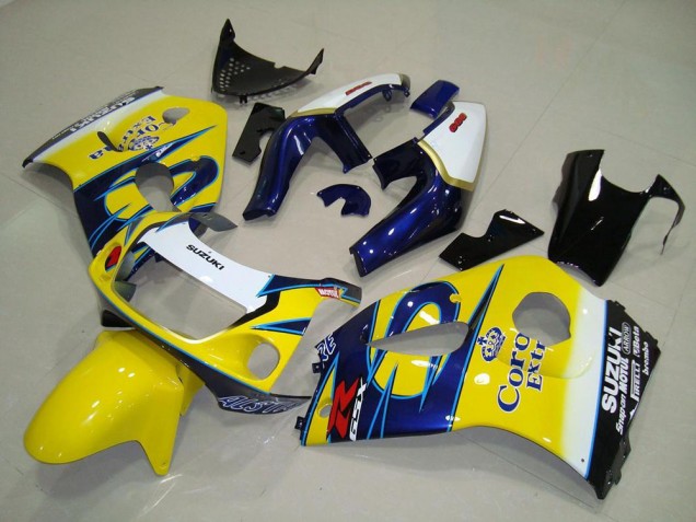 1996-2000 Jaune Corona GSXR 600 Carénage Moto