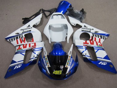 1998-2002 Blanc Bleu Fiat 46 YZF R6 Carénage Moto