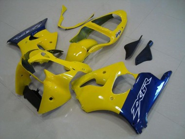 2000-2002 Jaune Bleu ZX6R Carénage Moto