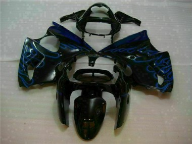 2000-2002 Noir avec Bleu Flamme ZX6R Carénage Moto