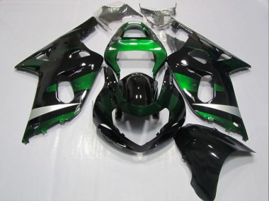 2001-2003 Noir Vert GSXR 600 Carénages Moto