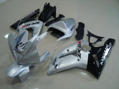 2003-2004 Argent Noir ZX6R Carénage Moto