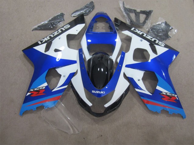 2004-2005 Bleu Blanc GSXR 600 Carénages Moto