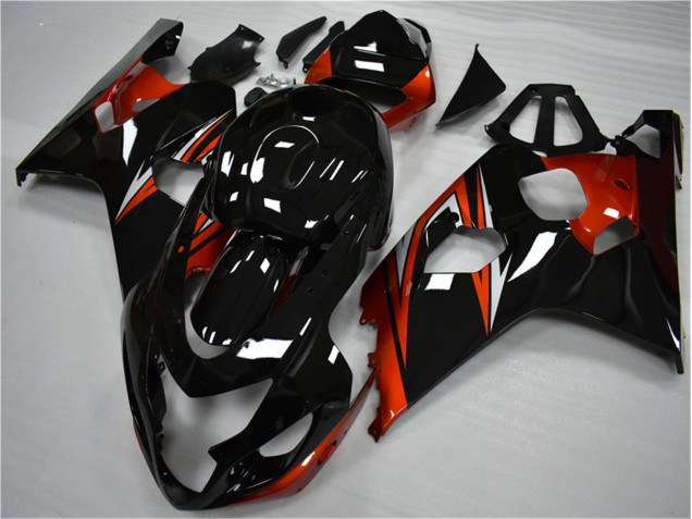 2004-2005 Orange Noir GSXR 600/750 Carénages Moto