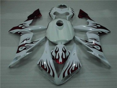 2004-2006 Blanc Rouge Flamme YZF R1 Carénage Moto