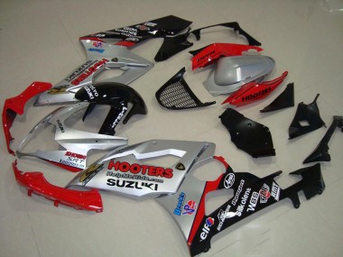 2005-2006 Argent et Rouge GSXR 1000 Carénage Moto