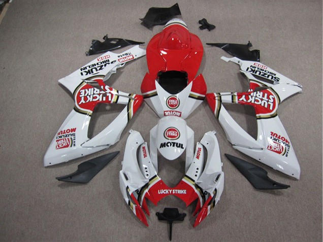 2005-2006 Blanc Lucky Strike Rouge Motul GSXR 1000 Carénage Moto