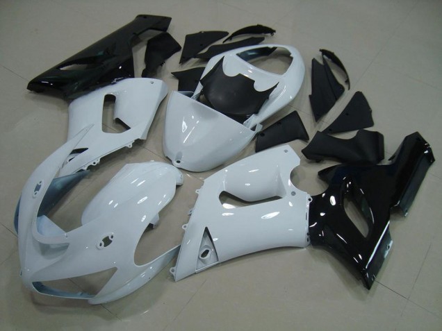 2005-2006 Blanc Noir ZX6R Carénage Moto