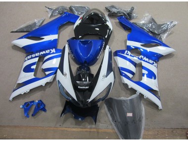 2005-2006 Bleu Blanc ZX6R Carénages Moto