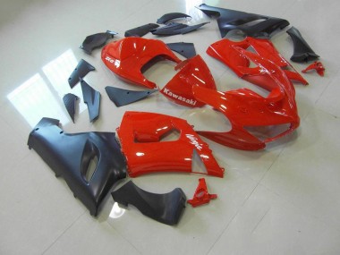 2005-2006 Rouge et Noir Mat ZX6R Carénage Moto