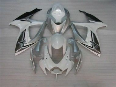 2006-2007 Blanc Argent GSXR 600/750 Carénages Moto