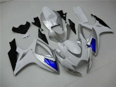 2006-2007 Blanc Bleu GSXR 600/750 Carénages Moto