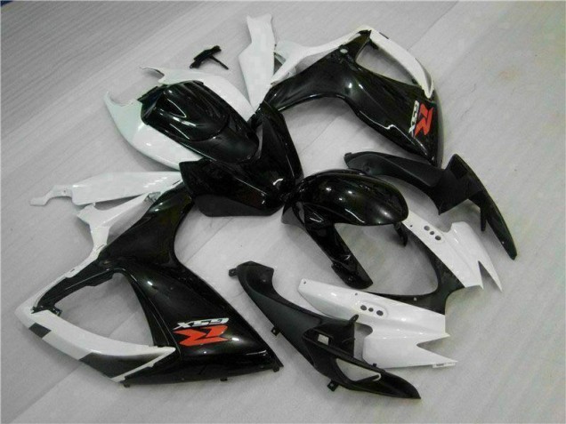 2006-2007 Blanc Noir GSXR 600/750 Carénage Moto