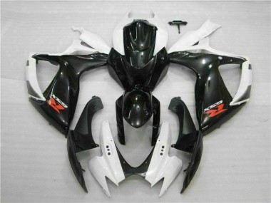 2006-2007 Blanc Noir GSXR 600/750 Carénages Moto