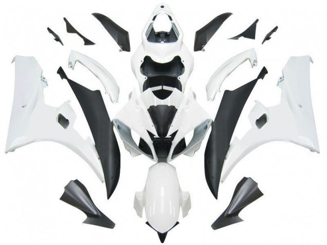 2006-2007 Blanc Noir YZF R6 Kit Carénages Motos Complet