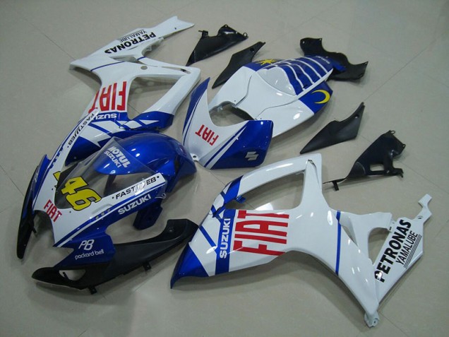 2006-2007 Bleu Blanc Fiat 46 GSXR 750 Carénage Moto