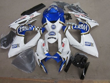 2006-2007 Bleu Blanc Lucky Strike Motul GSXR 750 Carénage Moto