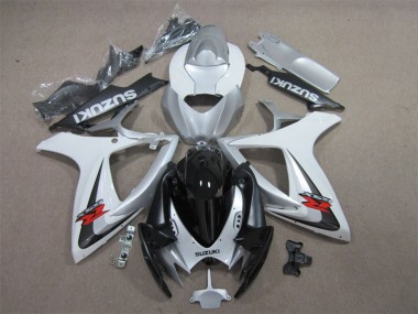 2006-2007 Noir Blanc GSXR 600 Carénage Moto