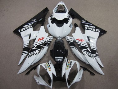 2006-2007 Noir Blanc Motul YZF R6 Carénage Moto