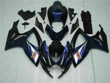 2006-2007 Noir Bleu GSXR 600/750 Carrosserie Moto