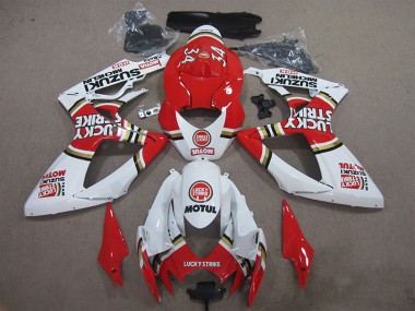 2006-2007 Rouge Blanc Lucky Strike Motul GSXR 600 Carénage Moto