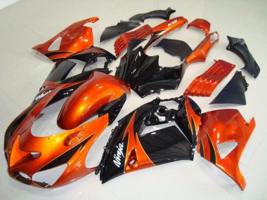 2006-2011 Orange Noir ZX14R ZZR1400 Carénage Moto