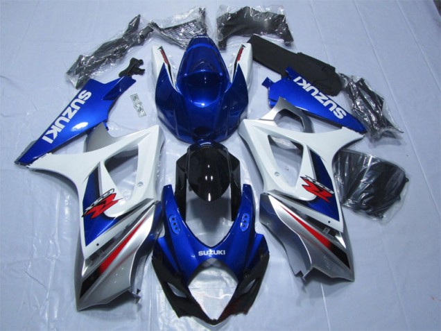 2007-2008 Bleu Blanc GSXR 1000 Carénages Moto