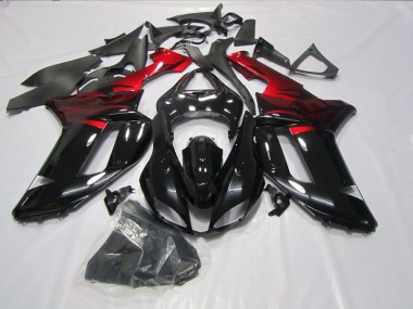 2007-2008 Noir Rouge ZX6R Carénage Moto