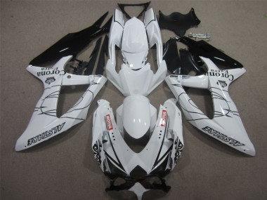 2008-2010 Blanc Noir Corona Extra Motul GSXR 600 Carénage Moto