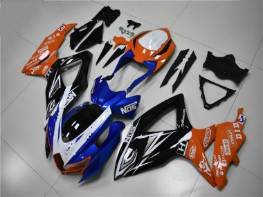 2008-2010 Bleu Orange GSXR 600/750 Carénage Moto