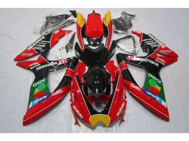 2008-2010 Rouge Noir Jomo GSXR 600 Carénage Moto