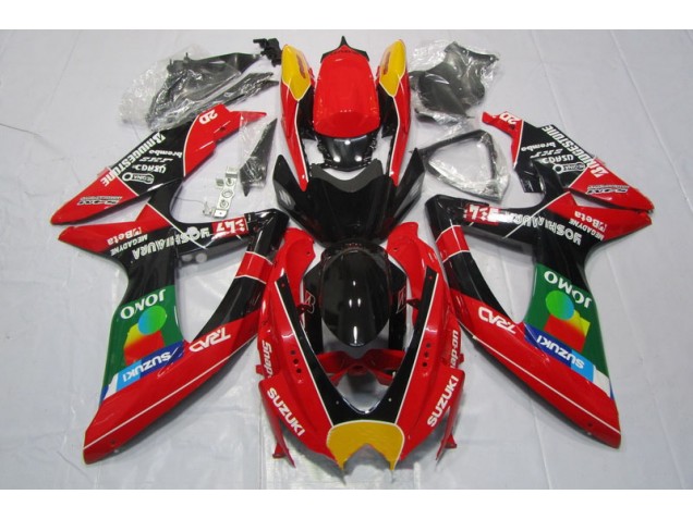 2008-2010 Rouge Noir Jomo GSXR 600 Carénage Moto