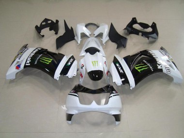 2008-2012 Noir Blanc Monster ZX250R Carénage Moto