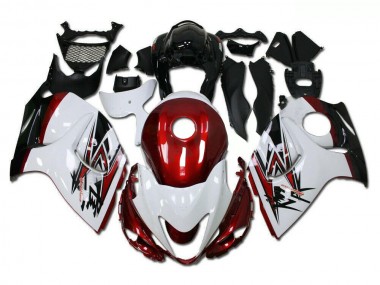 2008-2019 Blanc Rouge GSXR 1300 Hayabusa Carénage Moto