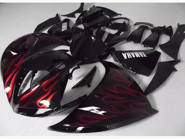 2009-2011 Rouge Noir Flamme YZF R1 Carénage Moto