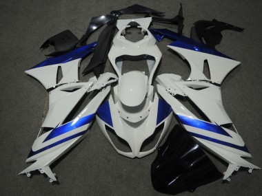 2009-2012 Blanc Bleu ZX6R Carénage Moto