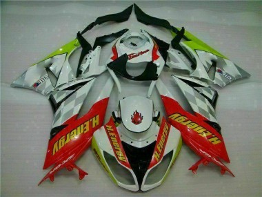 2009-2012 Blanc Rouge H. Énergie ZX6R Carénage Moto