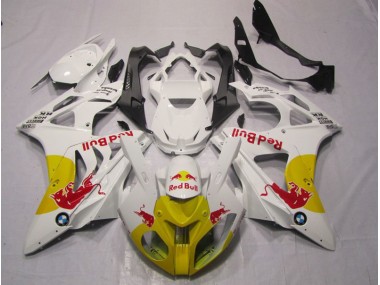 2009-2014 Jaune Blanc Red Bull S1000RR Carénage Moto