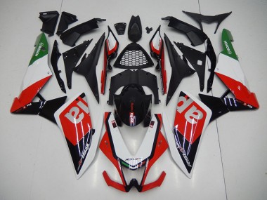 2009-2015 Noir Rouge RSV4 Kit Carénages Motos Complet