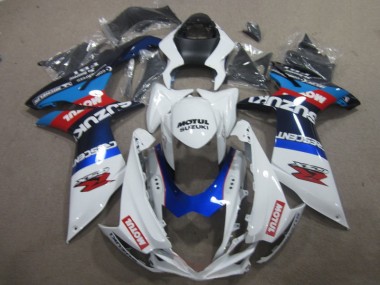 2011-2021 Blanc Bleu Motul GSXR 600 Carénage Moto