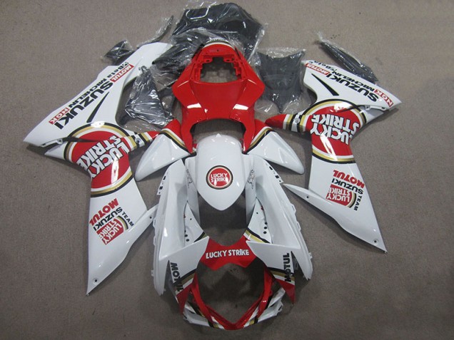 2011-2021 Blanc Lucky Strike Rouge Motul GSXR 600 Carénage Moto