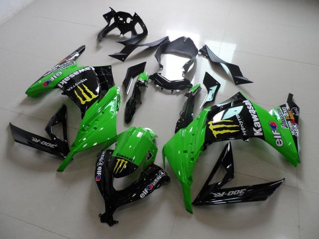 2013-2016 Noir Vert Monster ZX300R Carénage Moto